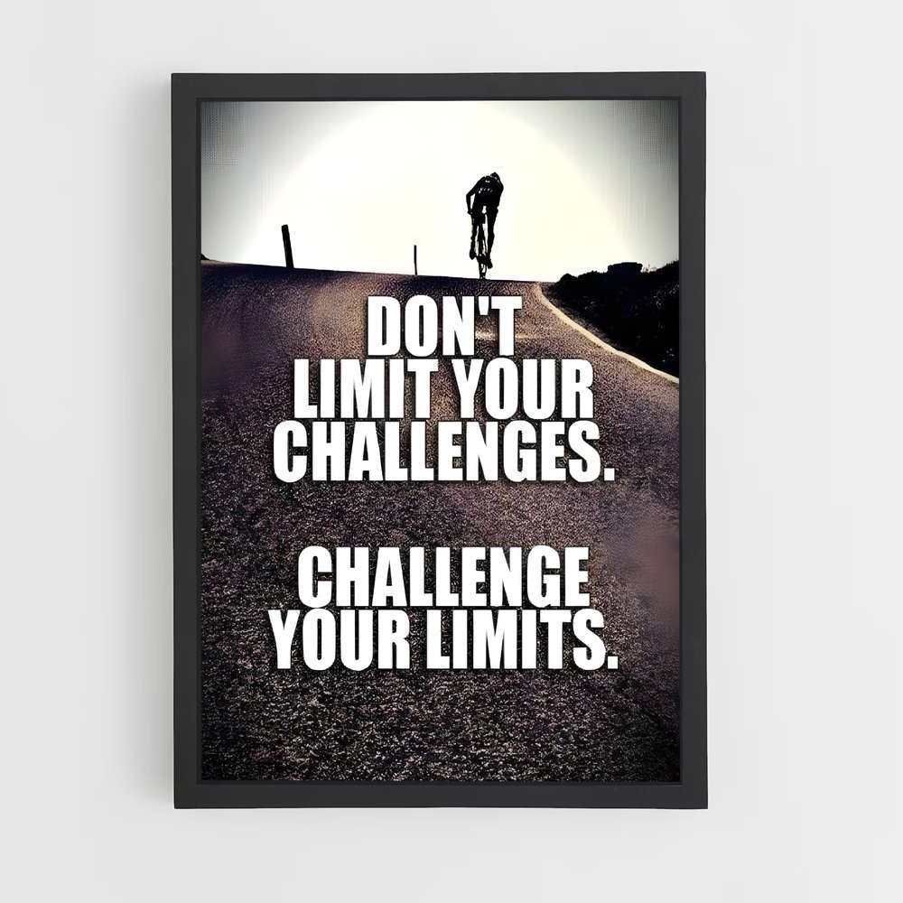 Poster Dépasse tes Limites – affiche Cyclisme (vue 2)